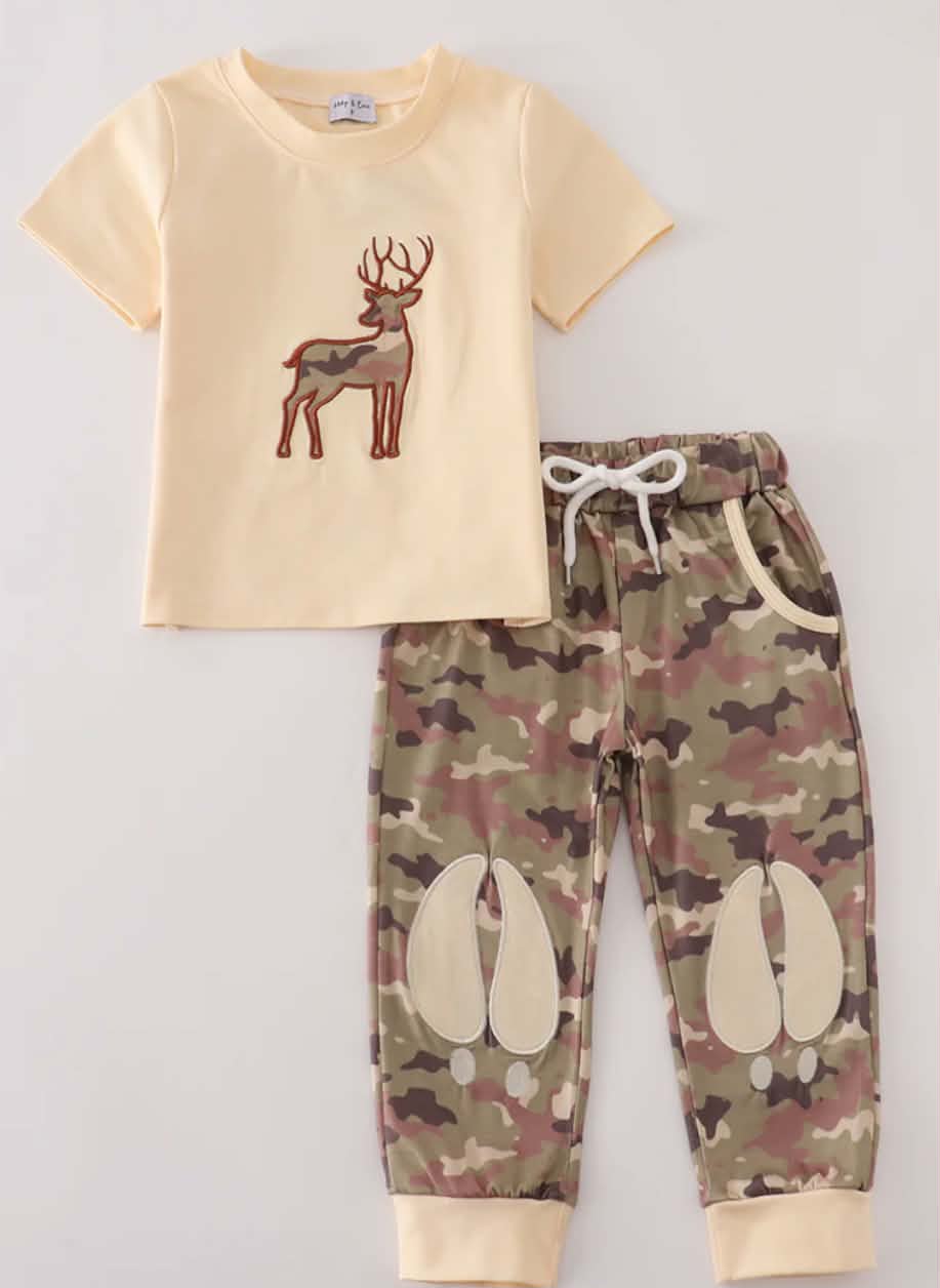 Boys Camo Deer 2-Piece Set