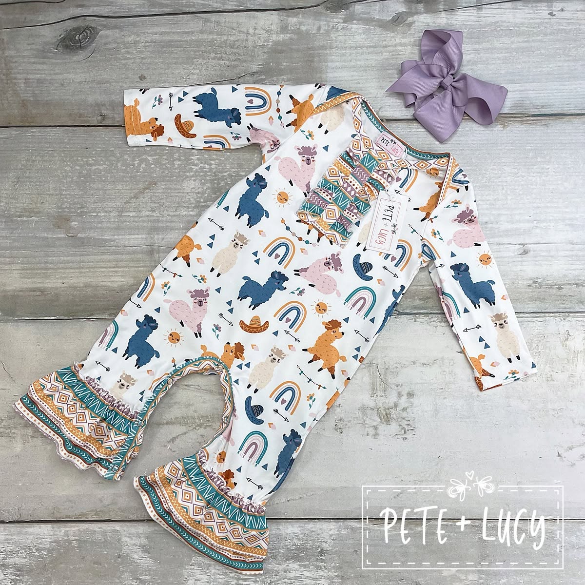 Llama Party Romper