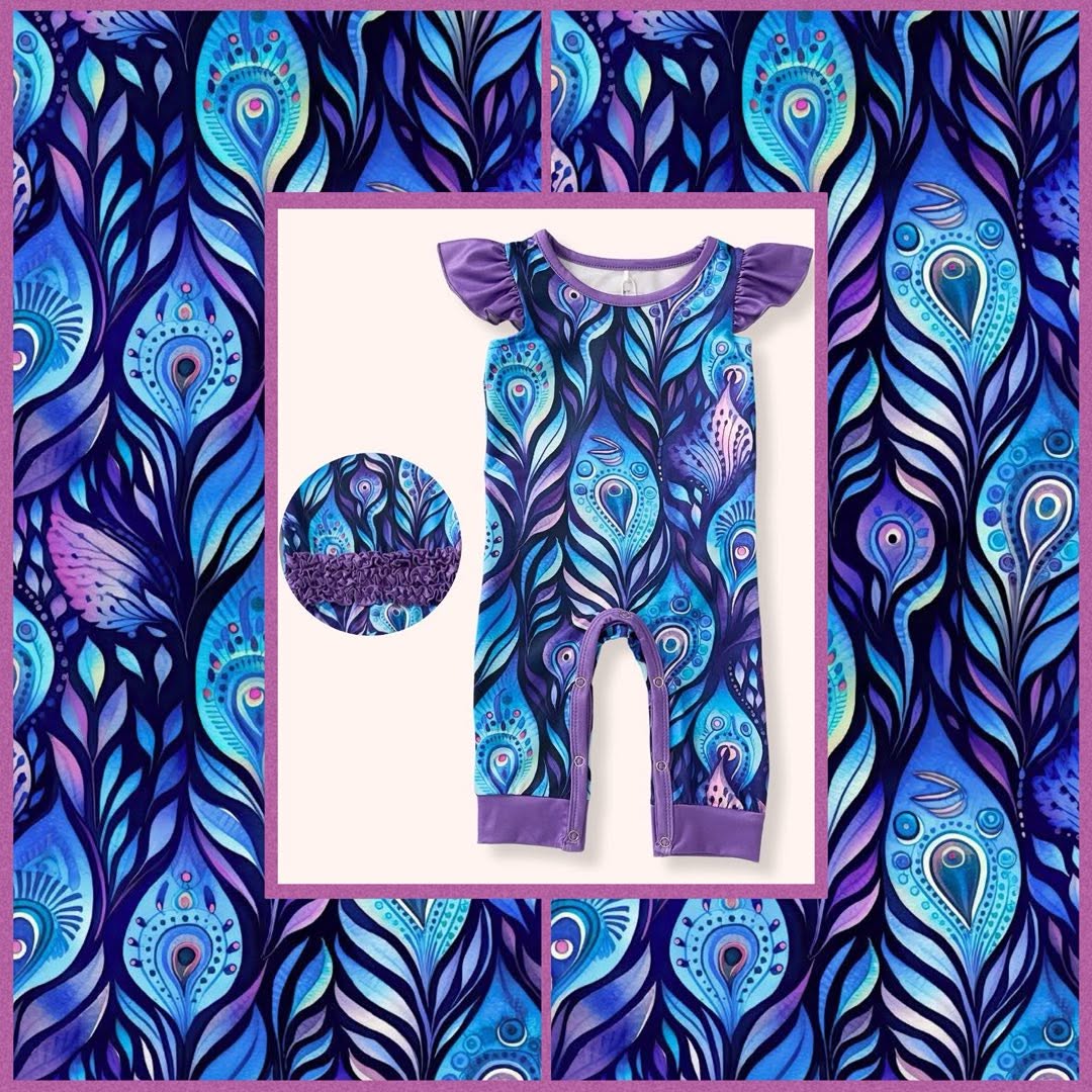 Majestic Plumes Romper