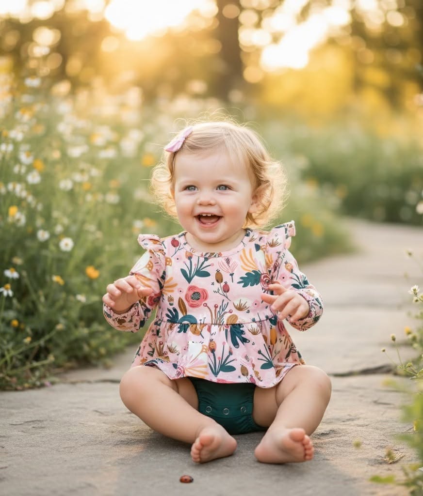 Cozy Botanical Romper