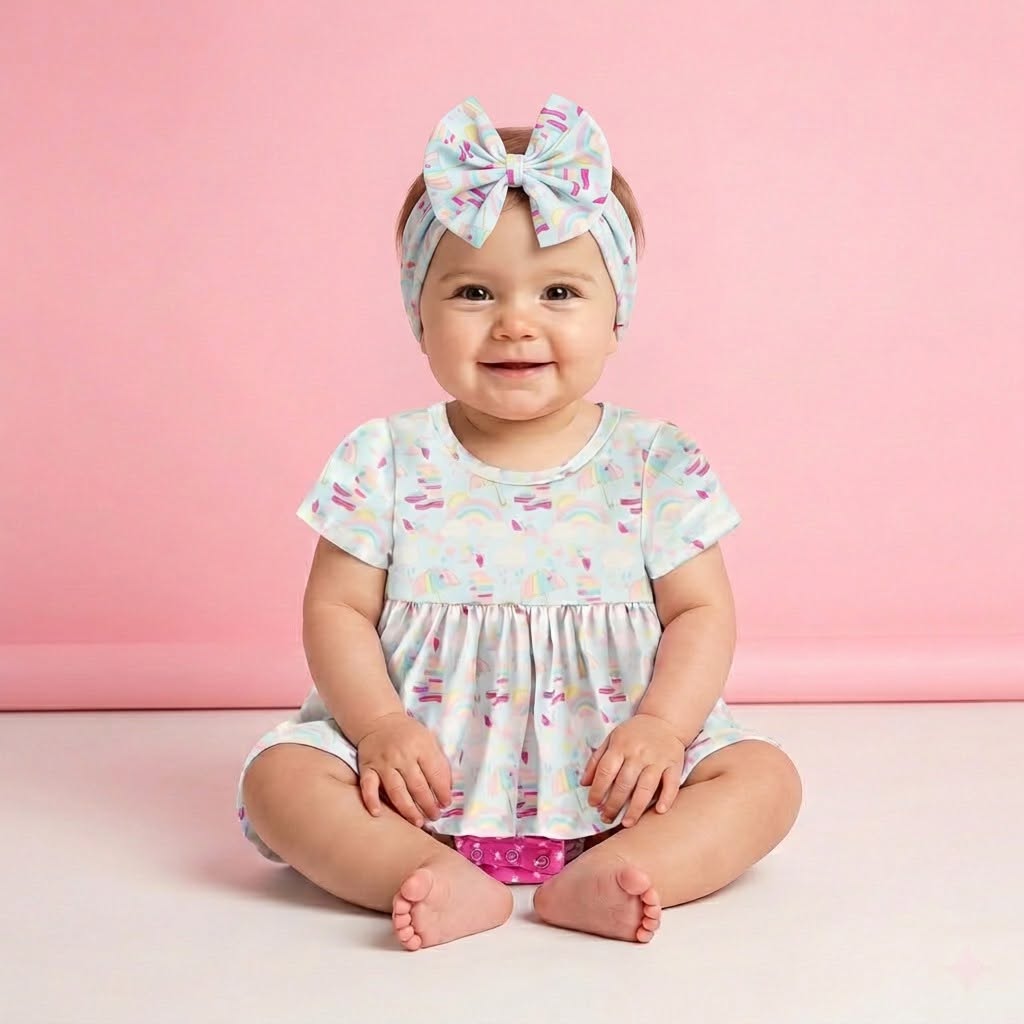 Rainbow Showers Romper