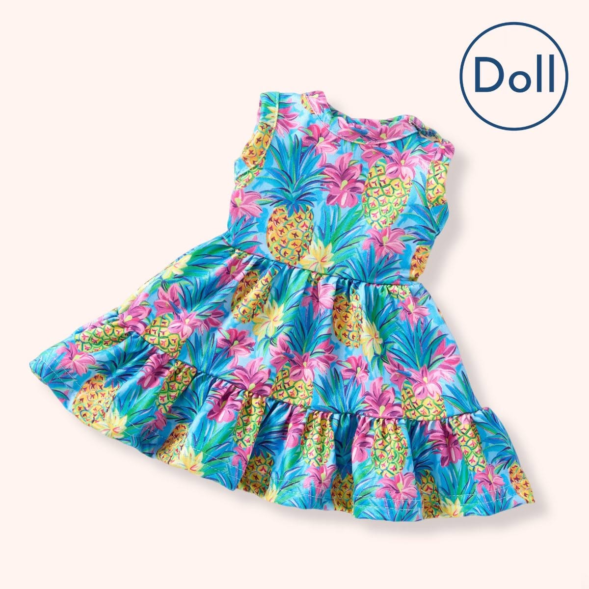 Preppy Pineapple 18" Doll Dress