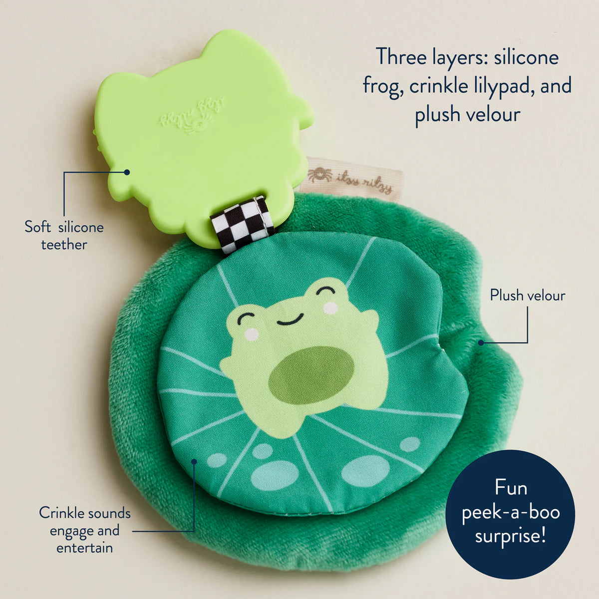 Itzy Ritzy Sweetie Crinkle Frog